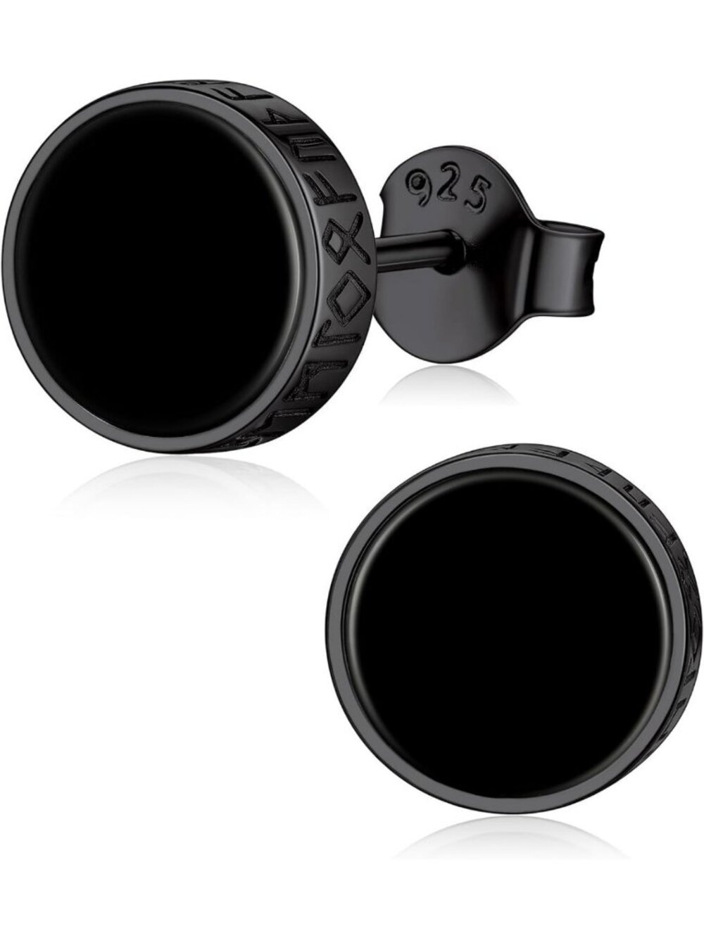 Stylish 925 Sterling Silver Men's Earrings - Elegant Design, Hypoallergenic